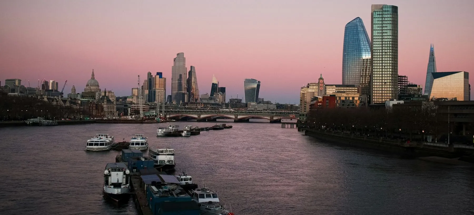 The Thames at dusk