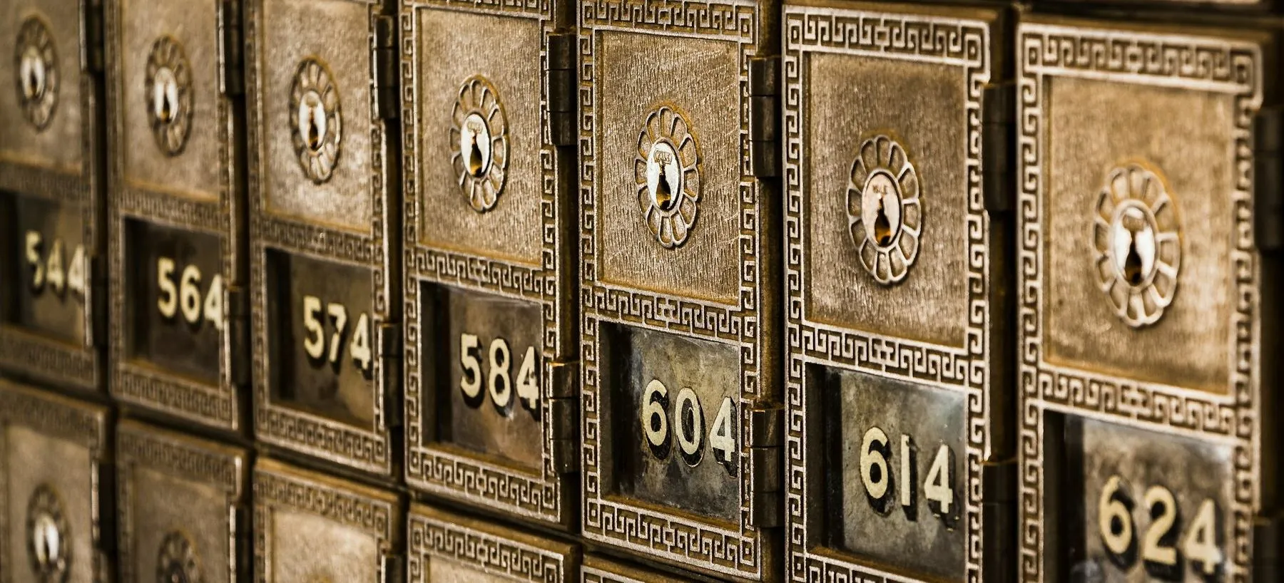 Brass deposit boxes